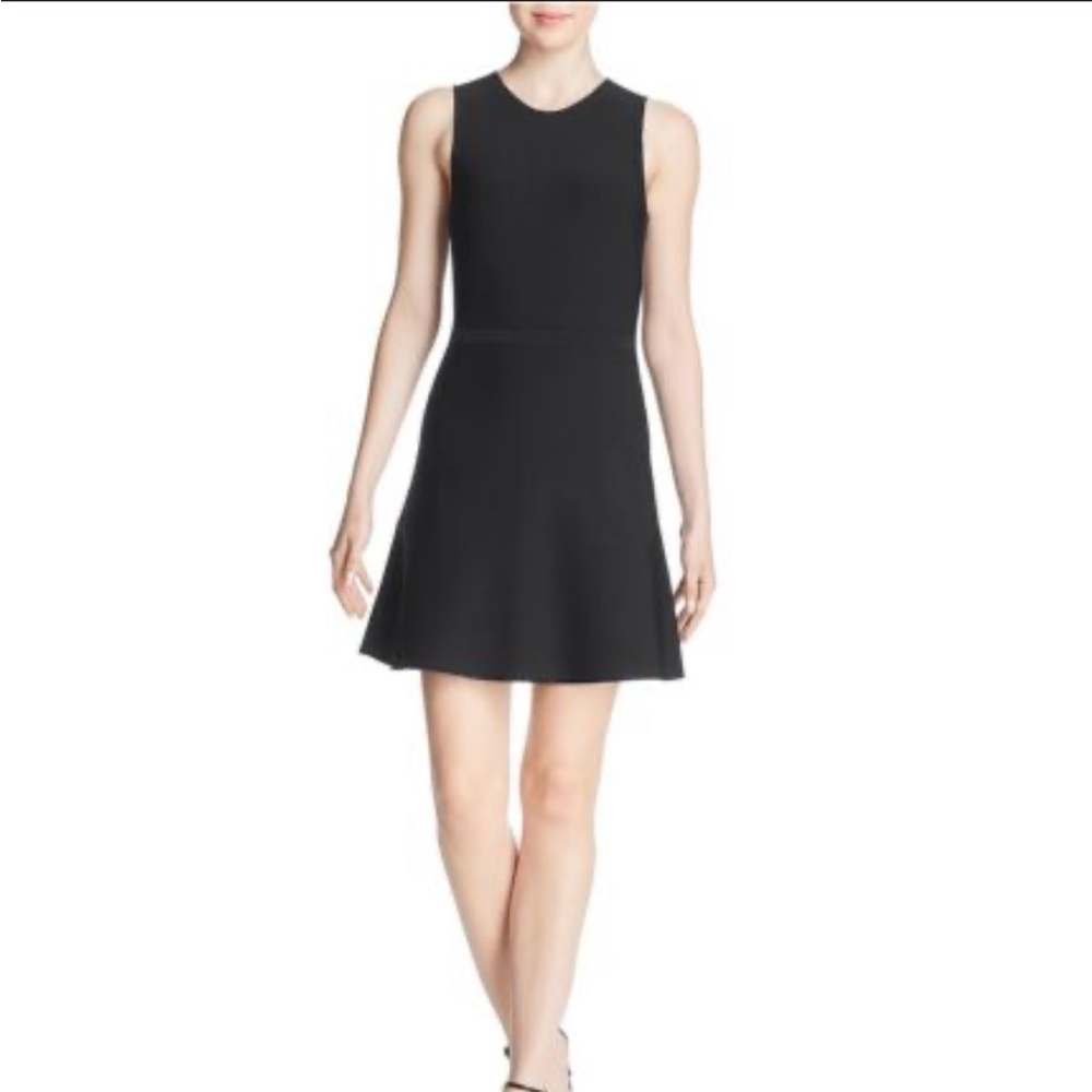 Theory Flare Knit Dress in Black